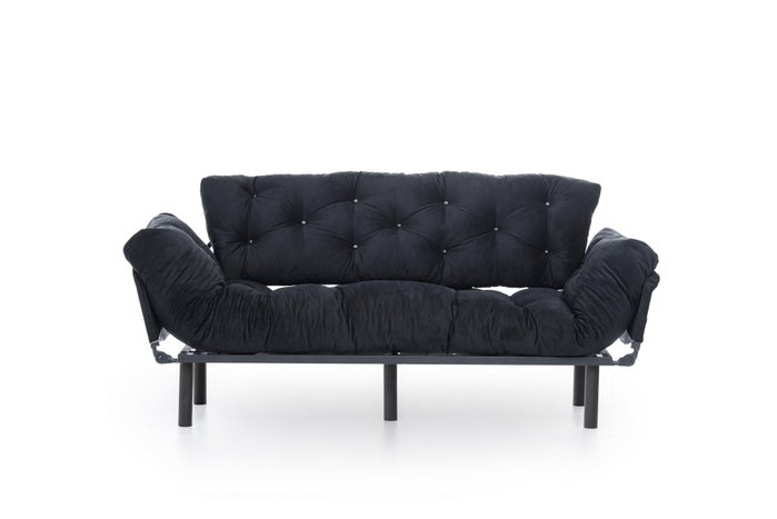 Atelier Del Sofa Nitta Triple - Sofá cama de 3 plazas Negro Atelier Del Sofa Nitta Triple - Sofá cama de 3 plazas Negro